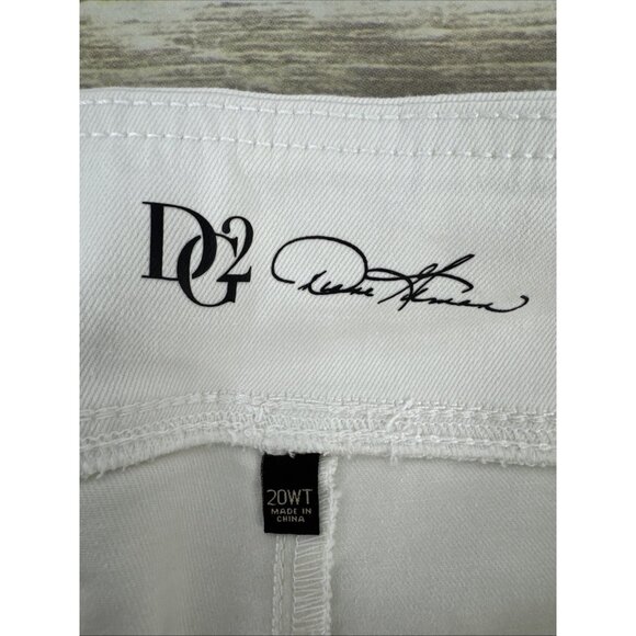 DG2 by Diane Gilman Compact Comfort Denim Bootcut Jeans Size 20WT Ivory NEW - Picture 4 of 9